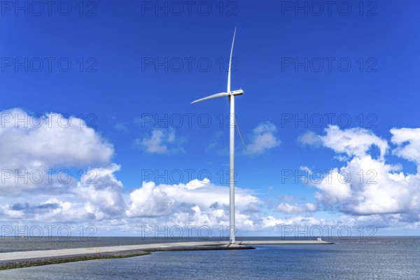 Strekdammen Wind Farm, wind farm at the seaport of Eemshaven in the Netherlands, built on offshore