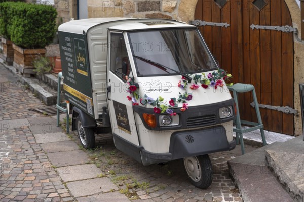 Arpe decorated with flowers, Baden-Württemberg, Germany
