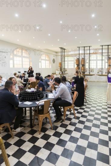 Interior view, workshop, Perfumery Molinard, perfume manufacturer, Grasse, Alpes Maritimes,