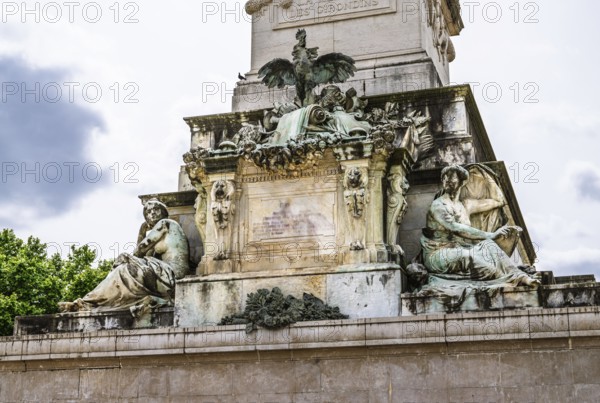 Fontaine du Char du Triomphe de la Concorde, Place des Quinconces, Bordeaux, Gironde,