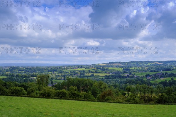Across the Geul valley, towards Belgium, landscape south of Mechelen, South Limburg, Limburg,