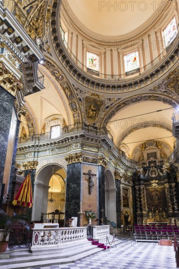 Interior view, Cathedral, Cathédrale Sainte-Réparate de Nice, Old Town, Nice, Alpes Maritimes,