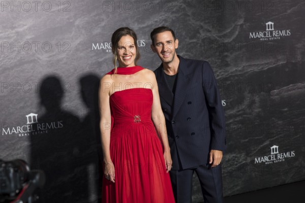 Hilary Swank and Marcel Remus at the Remus Lifestyle Night on the rooftop terrace of the Pure Salt