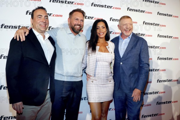 Philipp Neuffer, Steven Gätjen, Lilian de Carvalho Monteiro and Boris Becker at the press