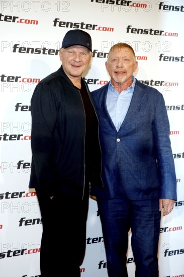 Stefan Effenberg and Boris Becker at the press conference to mark the presentation of the new TV