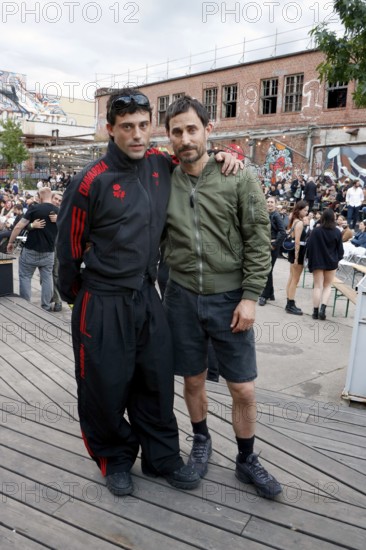 Aaron Altaras and Clemens Schick at the premiere of their film Rave On on the grounds of the RSO