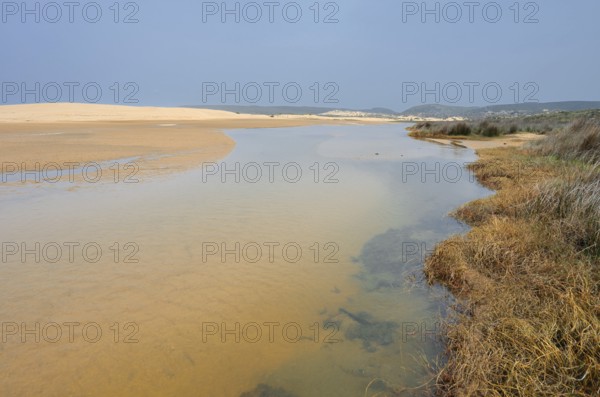 Lagoon at Praia da Bordeira beach, Carrapateira, Parque Natural do Sudoeste Alentejano e Costa