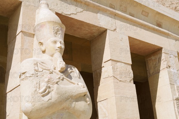 Osiris Pillar at the Temple of Hatshepsut, Mortuary Temple of Hatshepsut, Deir el-Bahari, Thebes,