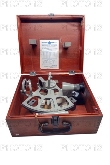 Freiberger drum sextant, Trommelsextant, Trommel sextant with half-transparent full horizon mirror