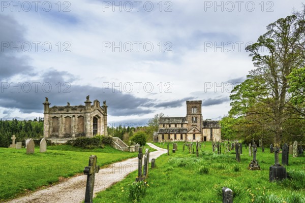 St Michael Church and Cemetery, Lowther Castle and Gardens, Lowther, Cumbria, England, United