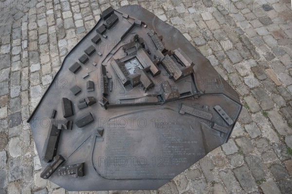 Bronze casting from Bebenhausen Monastery, overview with designations, Bebenhausen Monastery and