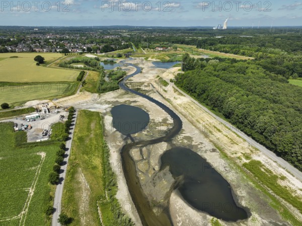 Dortmund, Castrop-Rauxel, North Rhine-Westphalia, Germany - River renaturalisation, renaturation of
