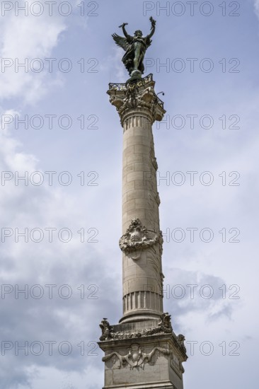 Fontaine du Char du Triomphe de la Concorde, Place des Quinconces, Bordeaux, Gironde,