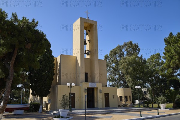 Church of Saint Francis, Church of Saint Nicholas, Agios Nikolaos, Church building with bell tower,