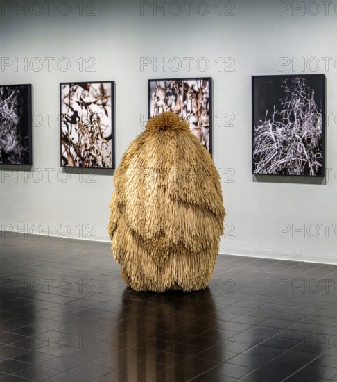 Interior design with paintings and exhibits in the Hamburger Kunsthalle, art museum am