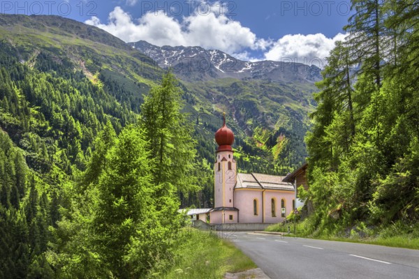 Church of the Holy Cross, Holy Cross, Venter Tal, side valley of the Ötztal, Ötztal Alps, Tyrol,