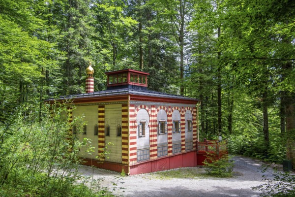 Moroccan house in the park of Linderhof Palace, Ettal, Ammertal, Upper Bavaria, Bavaria, Germany,