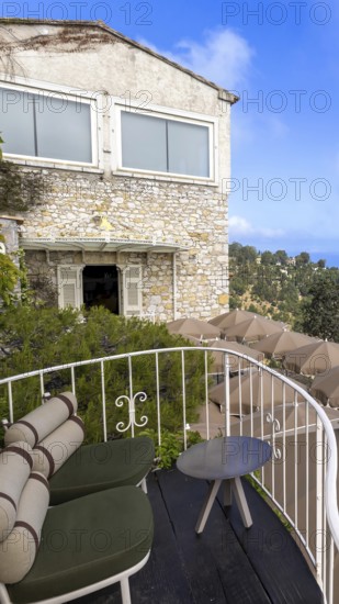 France, French Riviera, Eze Village scenic views and old town streets