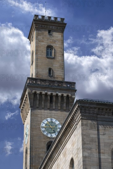 Town hall tower in Fürth, a copy of the town hall in Florence, Italy, Fürth Bavaria, Middle
