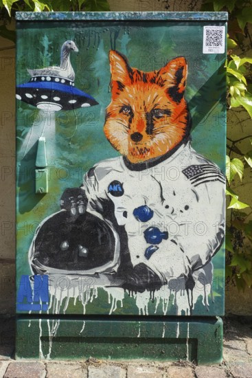 Art is energy, painted electricity box, art in public space, the Friendly Balingen project, art on