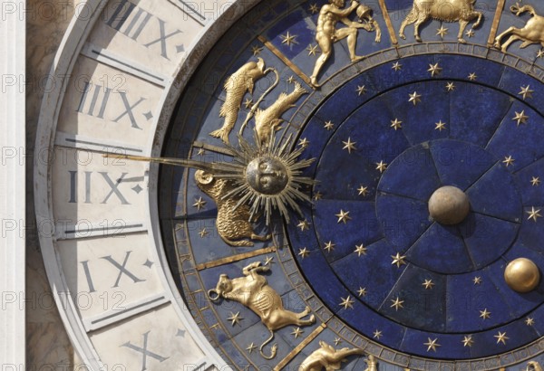 Torre dell'Orologio (1496-1506) on St Mark's Square (Piazza San Marco), the Astrological Clock