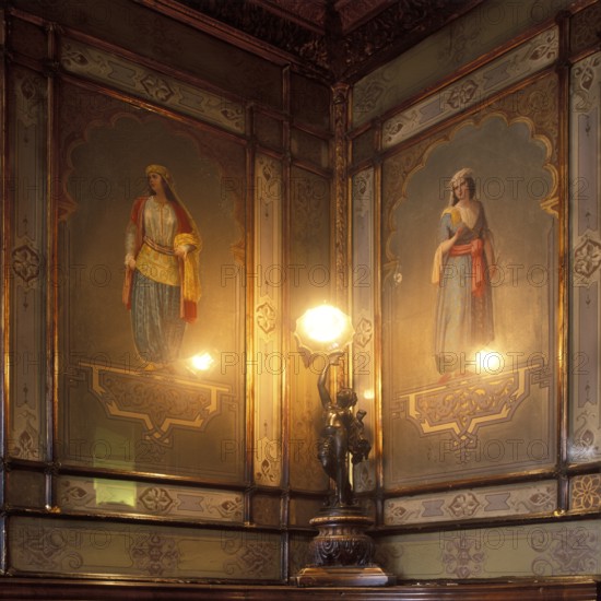 Old Traditional Bar Caffe Florian in St. Marks Square, Venice, Veneto, Italy