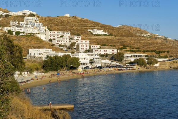 Agios Stefanos, Mykonos, Cyclades, Greece - Agios Stefanos, small town with sandy beach, apartments