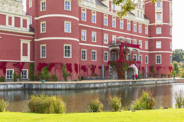 New Muskau Castle, Muskauer Park, UNESCO World Heritage Site, Bad Muskau, Upper Lusatia, Saxony,