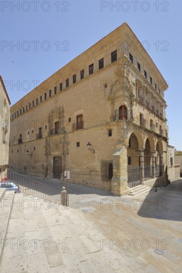 Palacio de San Carlos Palace, Palacio de los Vargas-Carvajal, Market Square, Plaza Mayor, Trujillo,