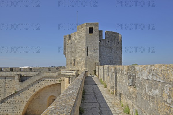 Bourguignon rampart and tour, fortified defence tower, city tower and historic city fortifications,