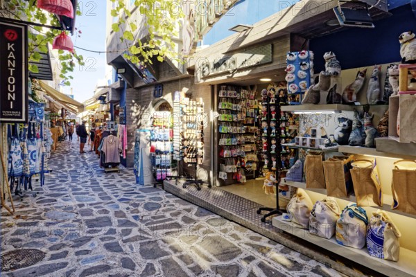 Alley, alleyway, with souvenir shop, shop, shopping, souvenirs, old town, Kos Town, Kos Island,