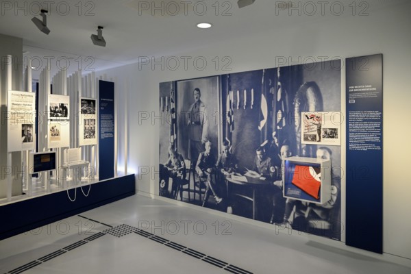 Exhibition Destiny Herrenmensch in the former NS Ordensburg Vogelsang, interior view, Eifel