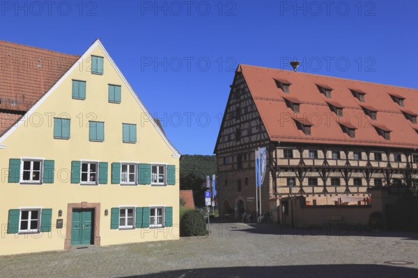 Houses in the Old Town, Kornhaus Museum, Hopfen Bier Gut, City of Spalt, Roth District, Middle
