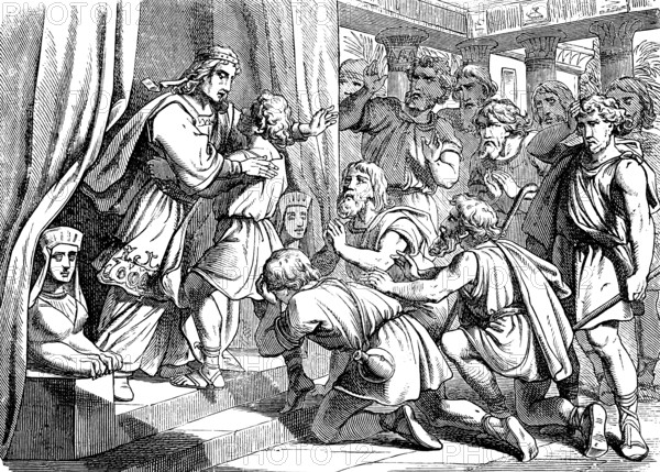 Joseph reveals himself to his brothers and lets his father come to Egypt, First Book of Genesis,