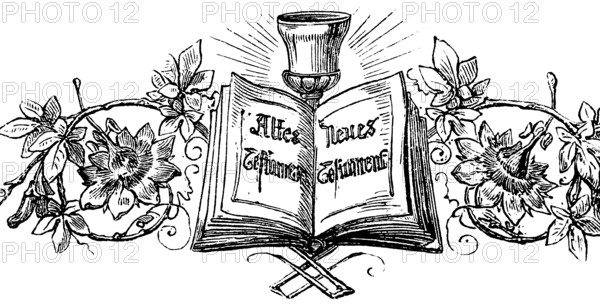 Symbolic picture with inscription to the chapter The Prayer of Manasseh King Jude, Old and New