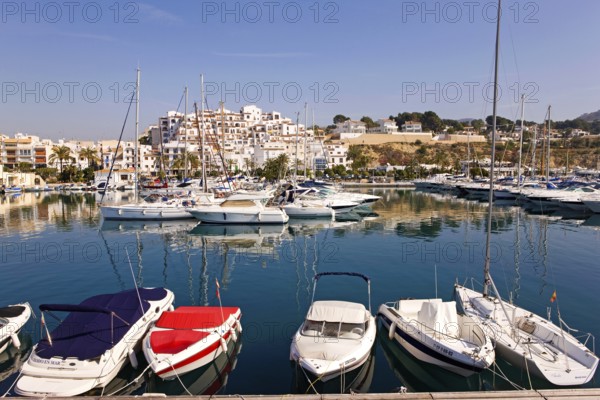 Marina, nautical tourist attraction, 600 berths, Moraira, former fishing village, pearl of the