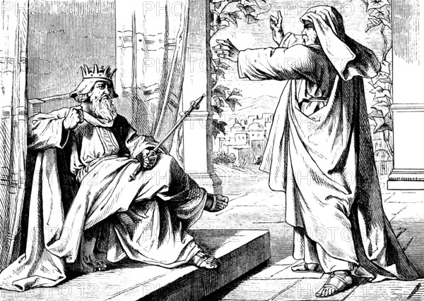 Elijah the Thisbiter announces drought, neither dew nor rain, Bach Krith, punishment, speech,