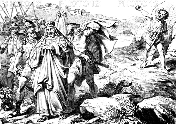 Simei throws stones and curses David, Second Book of Samuel, chapter 13, Ammon, Tamar, blood shame,