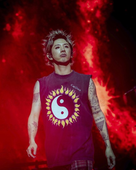 Singer Takahiro Moriuchi from One Ok Rock live on Detox European Tour 2025 in Berlin's