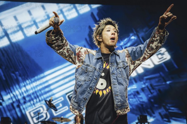 Singer Takahiro Moriuchi from One Ok Rock live on Detox European Tour 2025 in Berlin's