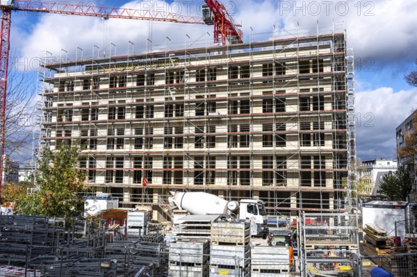 Construction site, residential construction, 50 new, publicly funded rental apartments, catering,