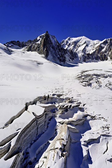 View of the mountains from the Télécabine Panorama Railway, La Tour Ronde, Mont Blanc, in the