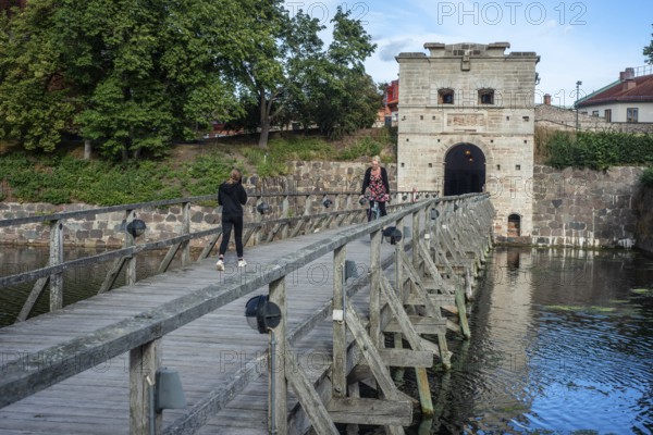 Västerport, the main gate in the old medieval defensive wall around the old city in Kalmar,