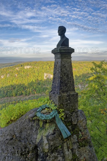Wilhelm Hauff Memorial, memorial stone for Wilhelm Hauff, Romantic writer and fairy tale poet,