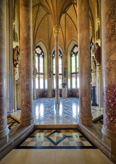 Count's Hall and Imperial Hall, Hohenzollern Castle, ancestral home of the House of Hohenzollern,