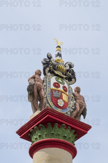 Ehrensäule am Melchior-Otto-Platz, Obere Altstadt, Kronach, Upper Franconia, Franconia, Bavaria,