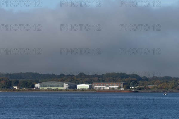 MFG 5 area on the fjord, Kiel Fjord, Holtenau district, Kiel, Baltic Sea, former naval aviation
