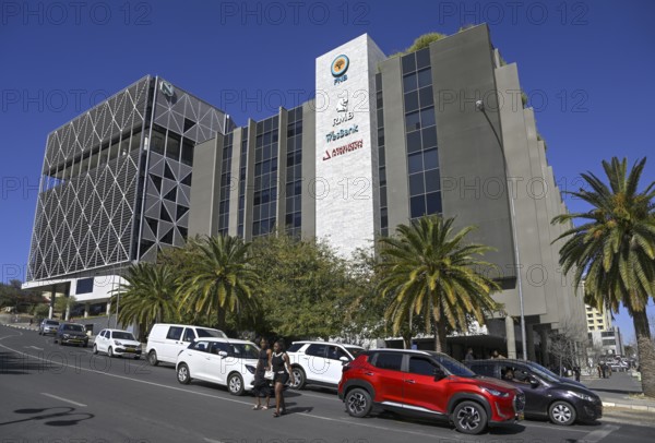 Street scene on the corner of Fidel Castro Street and Independence Avenue, Windhoek, Khomas region,