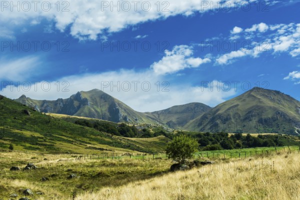 Valley of salt fountains in Puy de Dôme. Massif of Sancy, Auvergne Volcanoes Natural Regional Park.