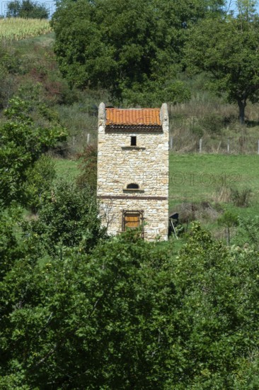 Dovecote in Limagne plain, Puy de Dome department, Auvergne Rhone Alpes, France